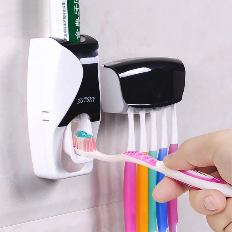 Dispensador de pasta e suporte para escova dental